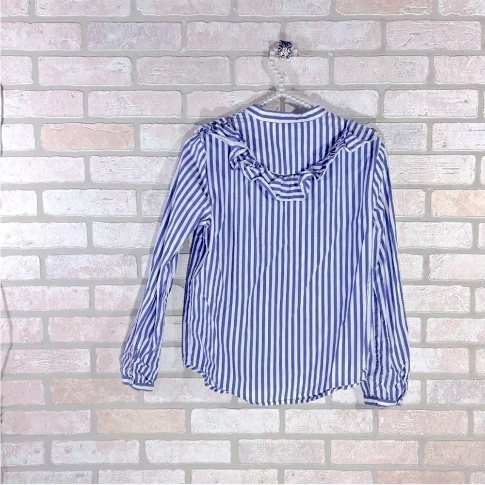 Madewell Whitney Striped Ruffle Striped Blouse Size S - Picture 7 of 11